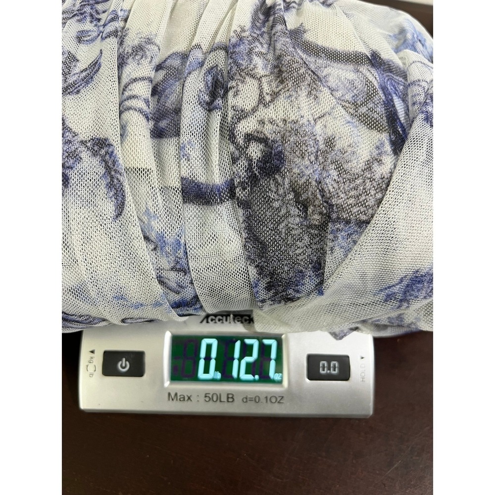 Biya Johnny Was Embroidered Mesh Floral Maxi Dress Blue White Large - Picture 14 of 16